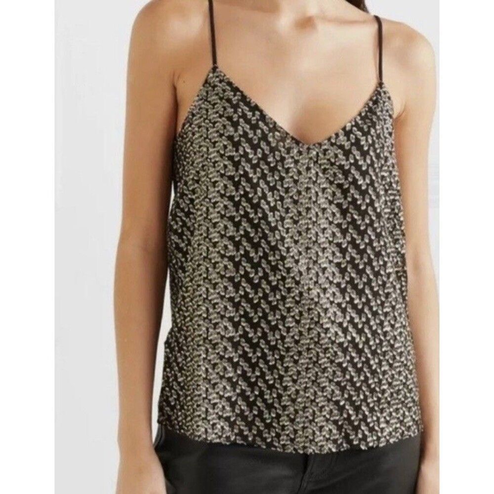 Equipment Femme Silk Metallic Layla Camisole with Adjustable Straps Size Small